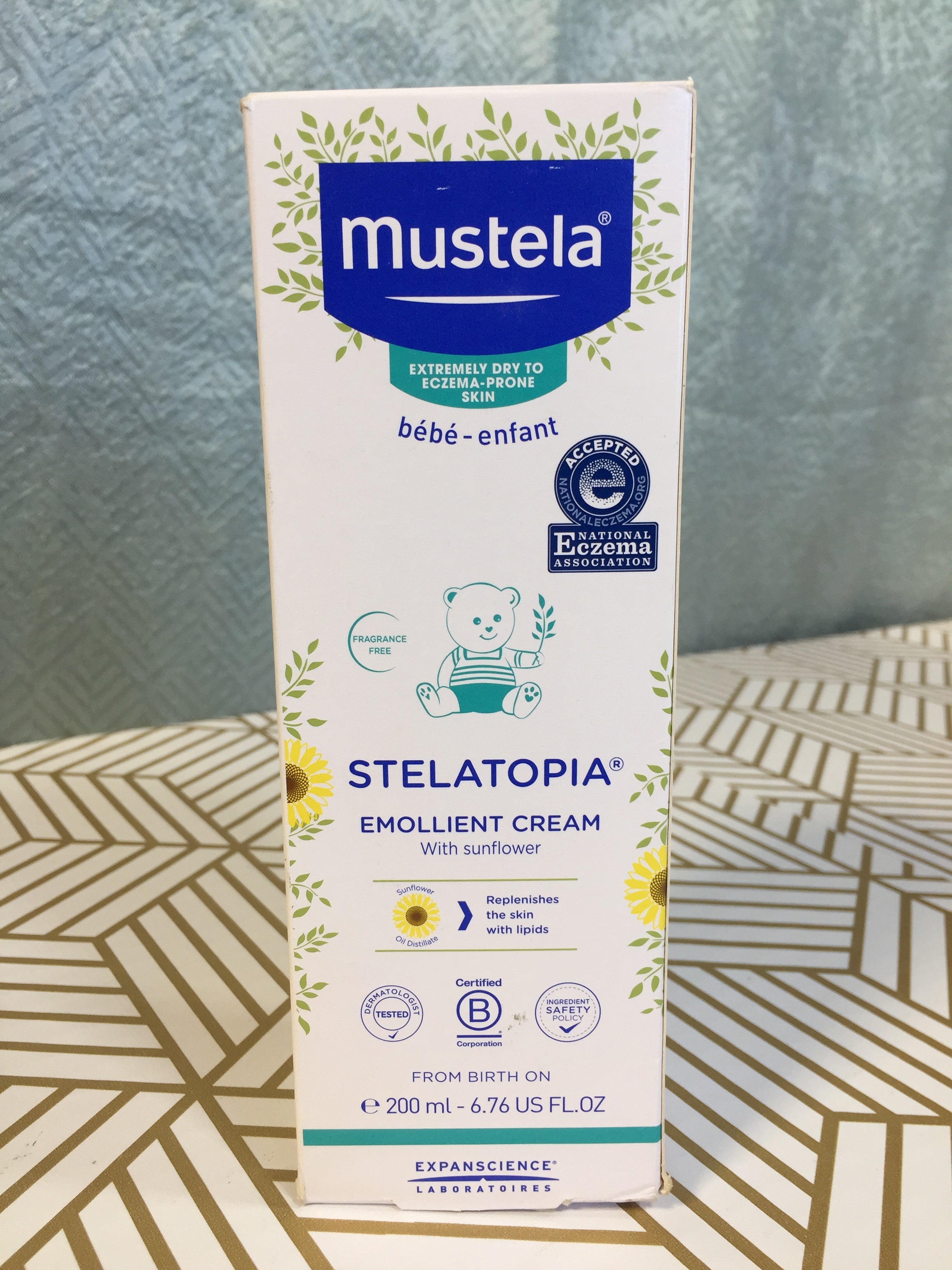 Mustela Stelatopia - Emollient Baby Cream - Eczema-Prone Skin - Fragrance Free - 6.76 Fl Oz (7656419131630)